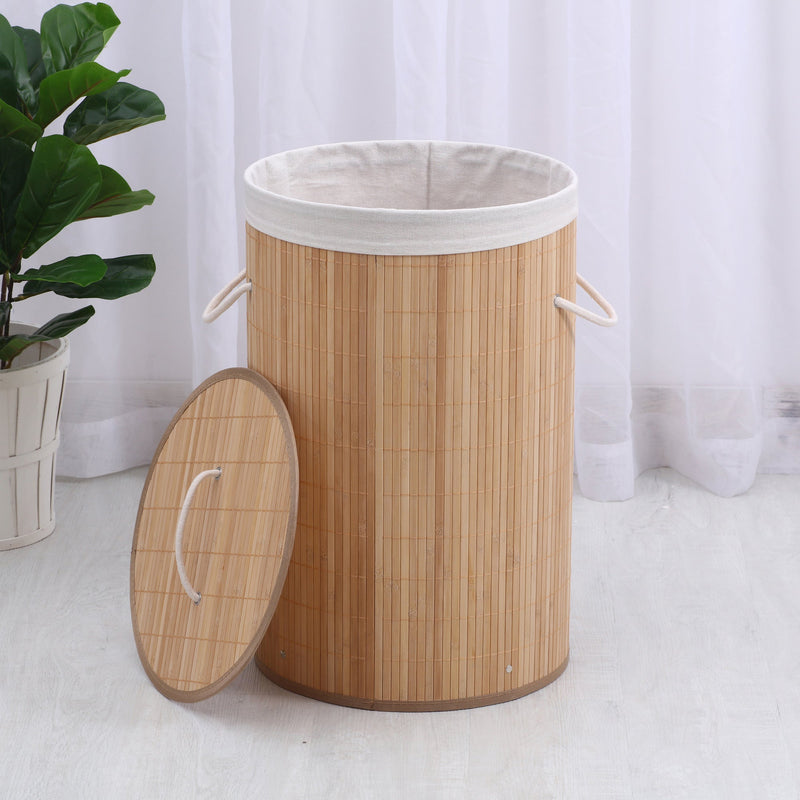 round helix folding bamboo laundry hamper 800x800 round helix folding bamboo laundry hamper 800x800
